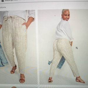 Old Navy High Waisted Tie-Dye Linen-Blend Straight Cropped Pants